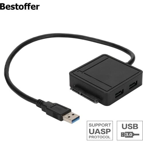 USB 3.0 to SATA 3.0 III TF Memory Card Reader HUB Adapter Cable HDD SSD 5.0Gbps