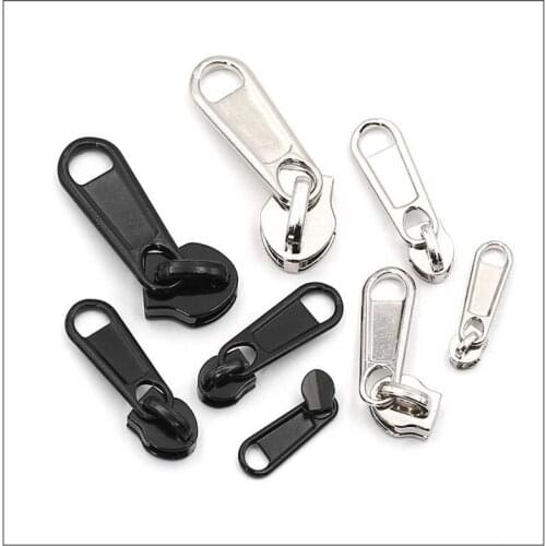5 pieces Thickened Metal Nylon Zipper Head No. 3 No. 5 No. 8 No. 10 Pull Head Quilt Cover Bag Zipper Clothing Accessories