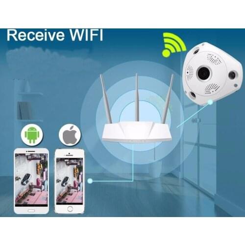 Wifi IP Wide Angle VR Camera Wireless 3MP HD Smart 360 Degree Fishey Panoramic Network CCTV Security Home Surveillance Cam