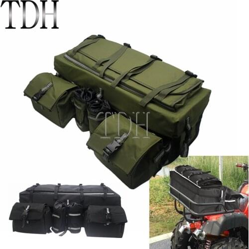 Army Green ATV Mountain Bike Rear Seat Shelf Bag Casual Large Capacity Luggage Back Seat Trunk Bags Road Travel Outdoor Carrier