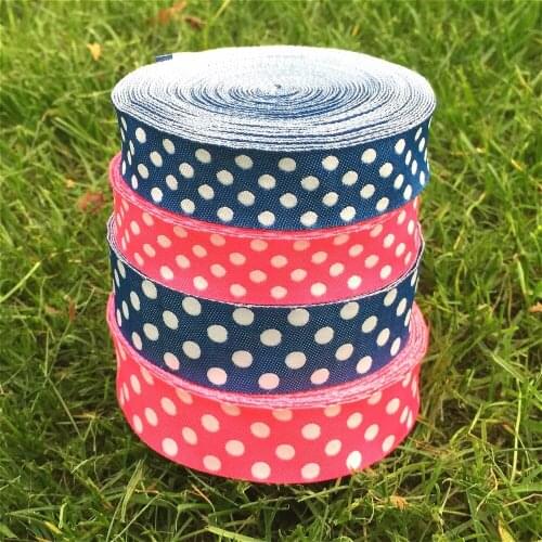 ZERZEEMOOY 5/8" 7/8 Inch 16mm 22mm 10YARD 2017 NEW Blue And Pink Little ribbon Geometric Grosgrain Woven Jacquard ribbon