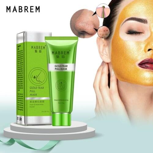 MABREM Gold Blackhead Mask Remove Stains Shrink Pore Improve Rough Skin Acne Depth Replenishment Moisturizing Oil-control 40g
