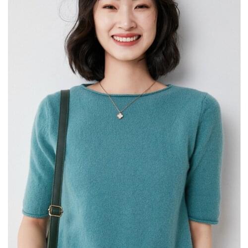 2021 New Half Sleeve O-Neck Tshirt Women Cotton