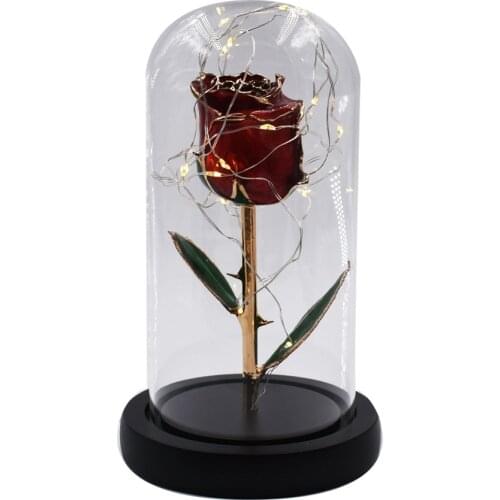 24K Gold-plated Natural Rose Eternal Flower Gold Foil Rose Symbolizes The Eternal Love Valentines Day Must-have Gift