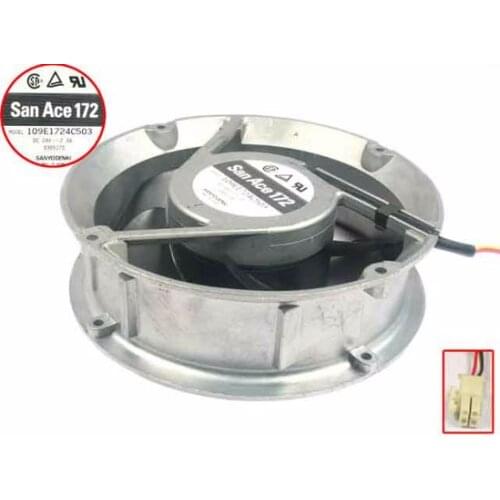 Sanyo Denki 109E1724C503 DC 24V 2.3A 172x172x51mm 3-wire Server Cooling Fan