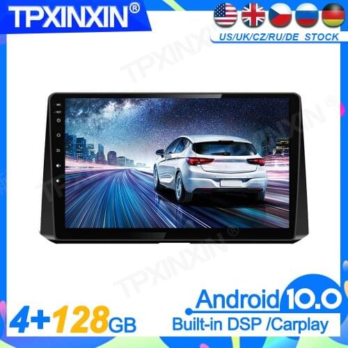 4GB+128GB Android10.0 For Toyota Corolla 2019 + Head Unit Car Multimedia Player Auto Radio Tape Recorder GPS Navigation DSP IPS