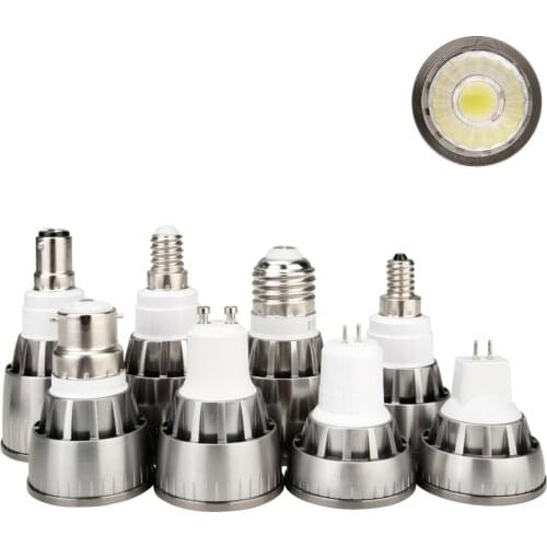 5Pcs Dimmable LED COB Spotlights Bulbs E27 E12 E14 B22 B15 GU5.3 GU10 7W 9W 12W 110V 220V 230V 240V Spot Lights Bright Home Lamp
