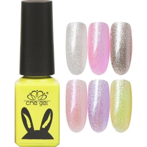 6ml Diamond Glitter UV Gel Polish Lacquer Semi Permanent Shining Color Long Lasting Charming Art UV LED Gel Polish Sequin Shiny