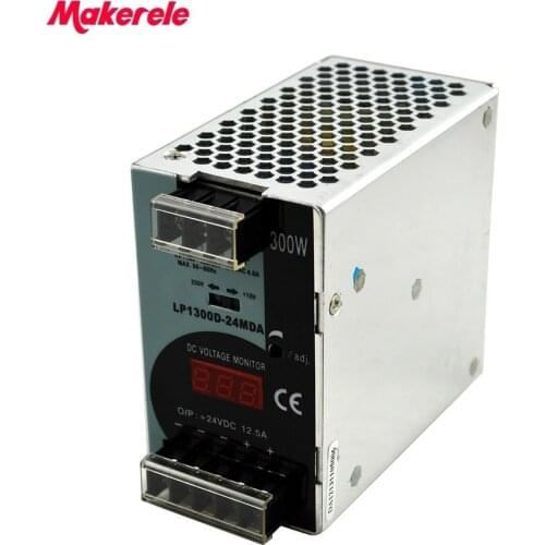 Ac-dc 300W 12V 24V 48V LED Driver din rail switching power supply with Digital Show voltage regulator Output for LED Strip light