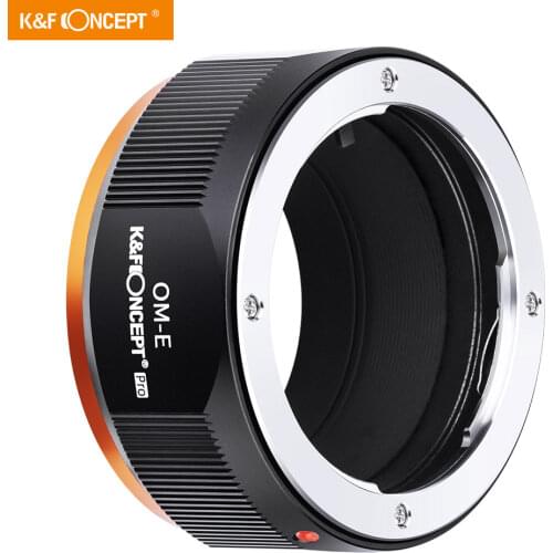 K&F Concept OM to NEX Camera Lens Adapter Hight-precision Lens Ring anual Lens Mount Adapter Compatible with Olympus Zuiko OM