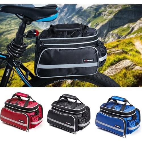 Bicycle Luggage Bag Road Mountain Bike Rear Seat Rack Cargo Carrier Container Bag with waterproof Cover Bicycle Accessories