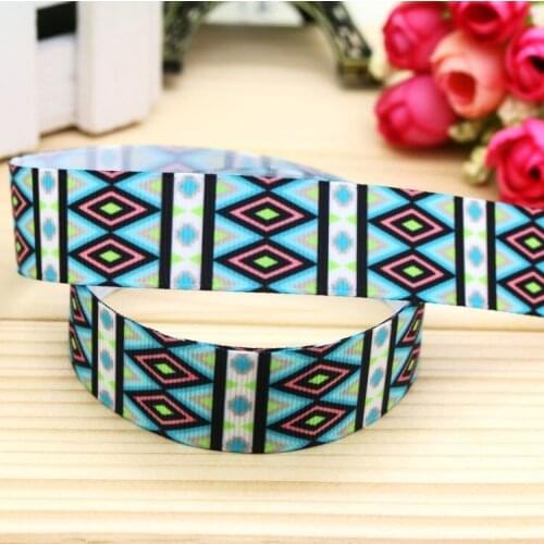 7/8'' Free shipping aztec printed grosgrain ribbon hairbow headwear party decoration diy wholesale OEM 22mm P5407
