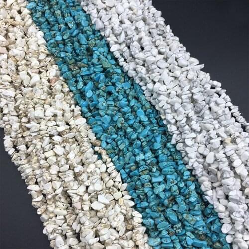 Natural stone irregular shape loose beads Turquoise string bead For jewelry making DIY bracelet necklace accessories size 5x8mm
