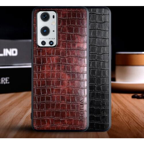 Case for Oneplus 9 Pro funda luxury crocodile pattern leather soft TPU hard phone cover for oneplus 9 pro case