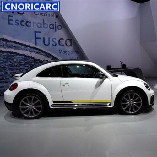 CNORICARC Car Side Skirt Sticker Racing Sport Styling Vinyl Decal Automobiles Accessories For Volkswagen Golf 7 POLO CC UP