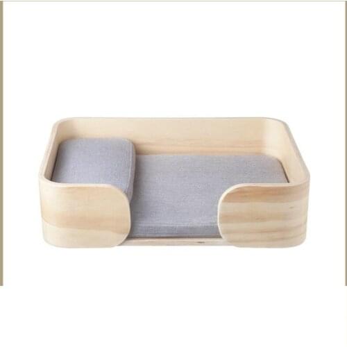 Wooden Frame Cat Litter Dog Litter Four Seasons Universal Pet Litter Solid Wood Small Dog Cat Bed Pet Bed Breathable And Soft