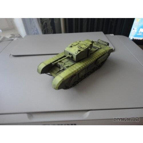 DIYMyModeI Churchill III heavy tank DIY Handcraft Paper Model KIT Handmade Toy Puzzles Gift Movie props RU(Origin)