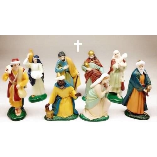 Solid pvc figure Christian Catholic Jesus Virgin Mary Biblical figures dolls model toy 7pcs/set