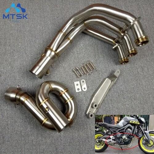 MT-09 FZ-09 Motorcycle Full Exhaust System Header Loop Front Pipe Muffler MT09 FZ09 XSR900 2014-2018 NOT for Tracer
