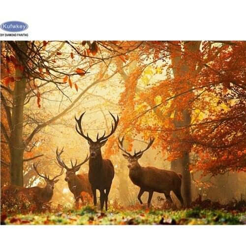 Photo custom!DIY Diamond embroidery Forest Deer,5D diamond Painting Cross Stitch 3D square Rhinestone mosaic decoration gift
