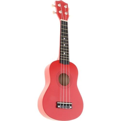 21 Inch 4 String Beginners Ukulele Hawaii Guitar Ukulele for Beginners Novice Musical Instruments Red Wooden Ukulele