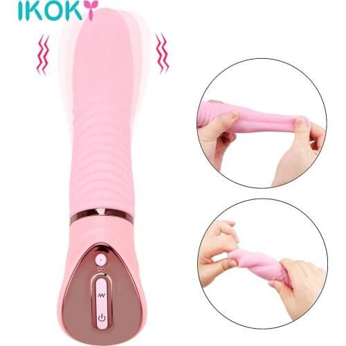 IKOKY 10 Speed Erotic Oral Masturbation G-spot Massager Sex Toys for Women Clitoris Stimulator Tongue Vibrator Sex Products
