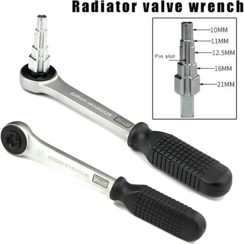 10-21mm Ratchet Wrench Valve Pumping Disassembly Carbon Steel Pagoda Head Wrench Radiator Valve Ratchet Wrench
