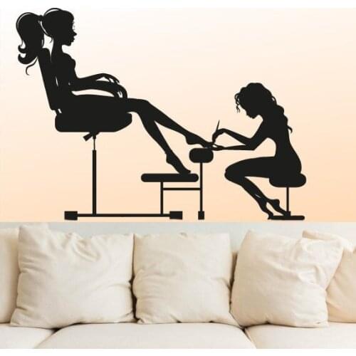 Nail Salon Sticker Spa Massage Decal Beauty Posters Vinyl Wall Decals Decor Mural Beauty Salon Sticker
