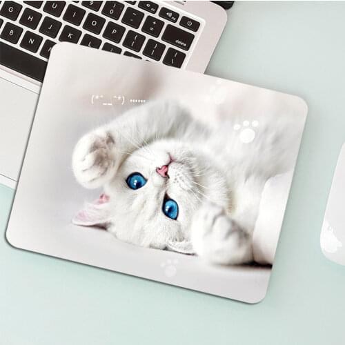 Cute Cat Table Pad Game Mouse Pad Rubber Mouse Pad Keyboard Stand Kawaii Gamer Accessories Small Mouse Pad Desk Mat