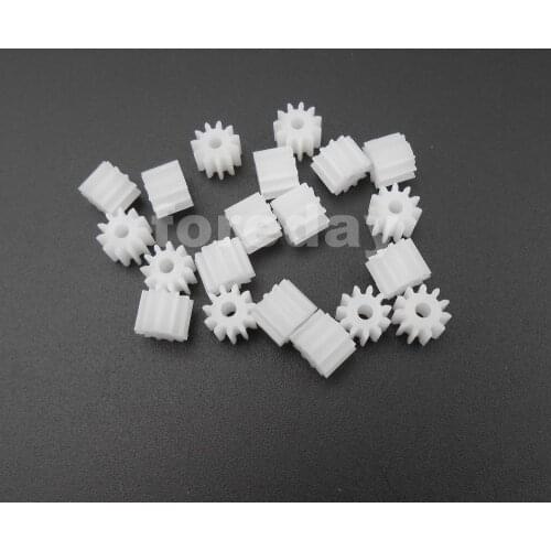 NEW 20PCS 11T2A Gear Modulus 0.5 Aperture 2mm ( 1.95MM ) DIY Model Accessories teeth T=11 Plastic Spur Gears 11 Teeth *FD195X20
