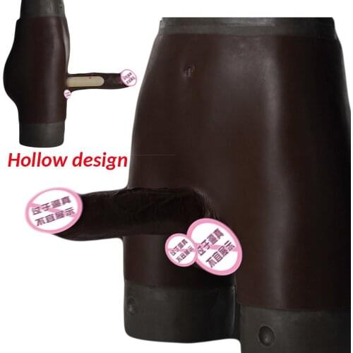 Black Huge Hallow Dildo Pants Strap-On Dildo for Anal Strapon Realistic Penis Adults Sex Toy Soft Sex Shop for Woman Couples