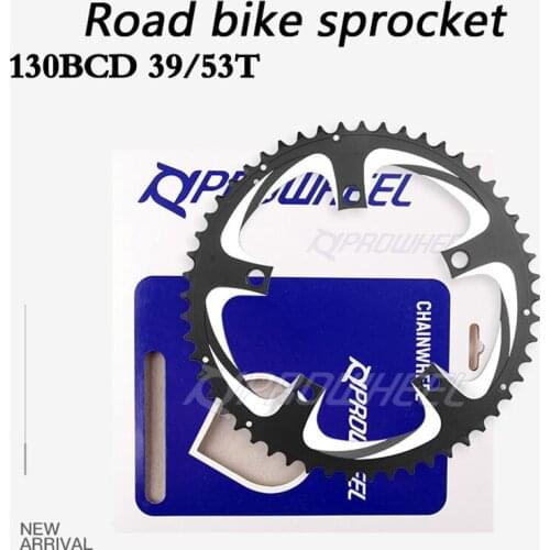 PROWHEEL 130BCD Chainring 39/53T Folding Bike Chainwheel 10/11S Sprocket Ultralight Steel/Aluminum alloy Tooth plate Parts