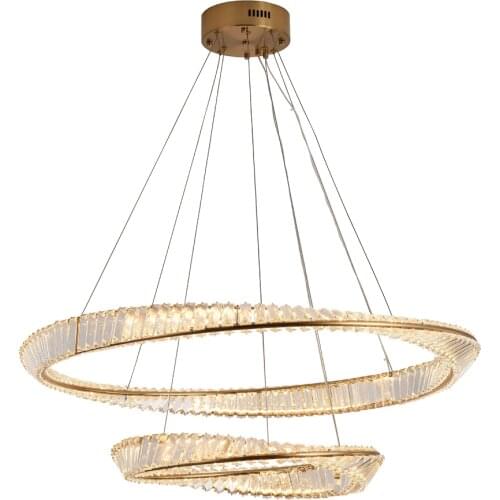 LED crystal chandelier modern round living room lamp changeable LED lights for dining room bedroom hanging fixtures
