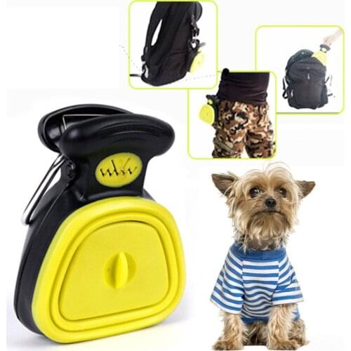 Pet Dog Toilet Poop Picker Foldable Dog Waste Bag Dispenser Outdoor Dog Garbage Bags Carrier Holder Pet Supplies Free Shipping