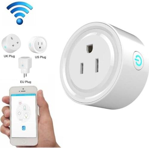 US/UK/EU Plug Mini Smart WiFi Plug Adaptor 16A Remote Voice Control Power Monitor Socket Outlet Timing Work With Alexa Home Tuya