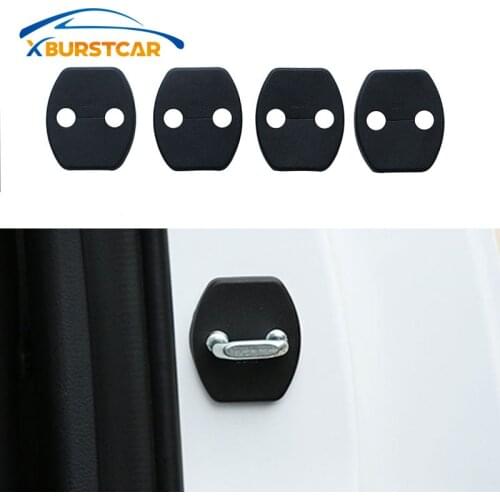 Xburstcar 4 Pcs Car Door Lock Protection Cover for Hyundai Tucson 2015 - 2018 for Kia Sportage QL 2016 - 2018 Accessories