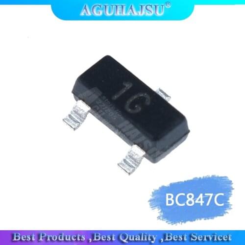100PCS BC847C SOT23 BC847 SOT SMD SOT-23 1G 0.1A/45V new transistor