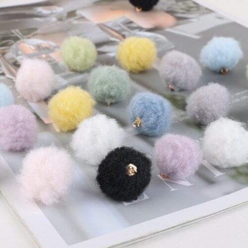 50pcs Summer wind colorful sweet ball charm for earrings bracelet accessories handmade DIY material geometric pendant