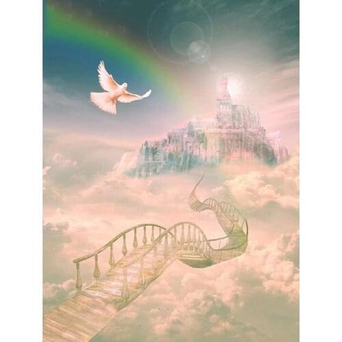 5d Diamond Painting Full Round/Square Diamond Embroidery Diamond Mosaic Castle Bird Decor Home Picture Rhinestones Hobby Gift