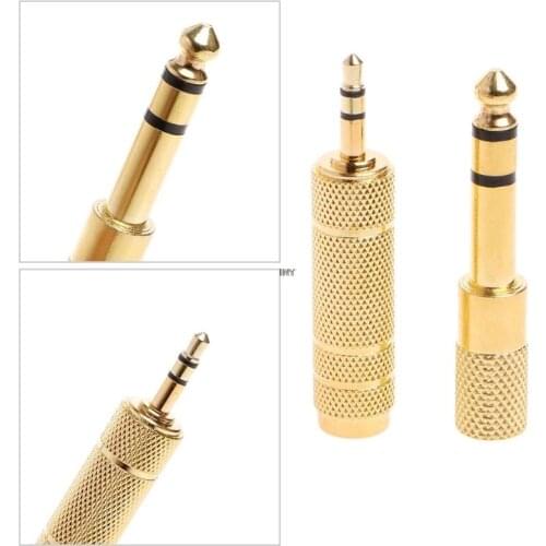 6.5mm 1/4 "Male to 3.5mm 1/8" Female Jack Stereo Earphone Headphone Audio Adapter Microphone Plug