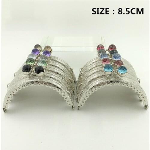 8.5cm silver color elegant women DIY coin bag purse frame craft metal kiss clasp with candy cute flral buckle 10pcs/lot