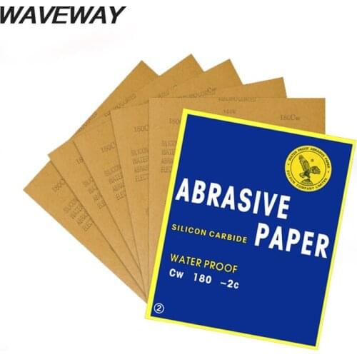 Sanding Paper Abrasive Waterproof Paper Abrasif Papier De Verre Carta Vetrata Grit P80-2000 Wet Dry Sandpaper Sheet Polishing