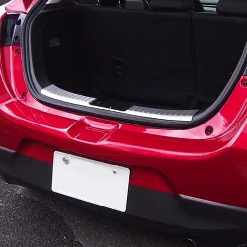 For Mazda 2 Demio DJ 2015-2017 2018 2019 Accessories Inner Rear Bumper Plate Protector Cover Trim Car Styling