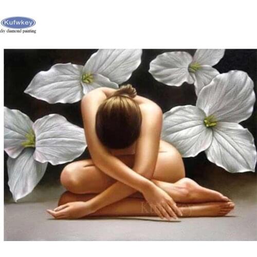DIY Diamond Painting Flower Sexy woman Pattern 5D Diamond Embroidery Cross-stitch Mosaic Picture Rhinestone Art Crafts Sewing