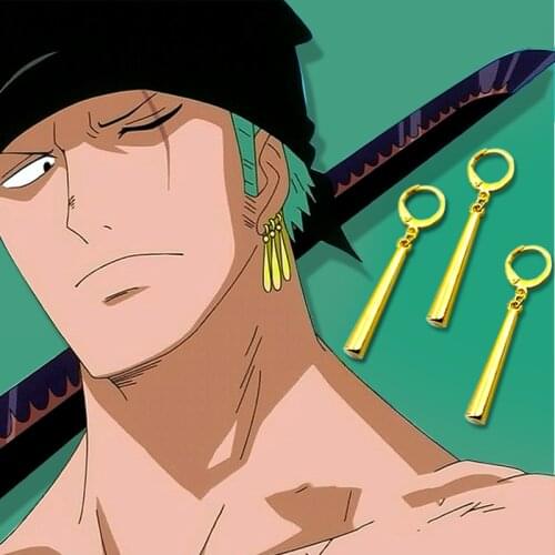 Anime One Piece Sauron Earrings Cosplay ZORO Clip Earrings Accessories Jewelry For Women Men Fashion Jewelry Gift