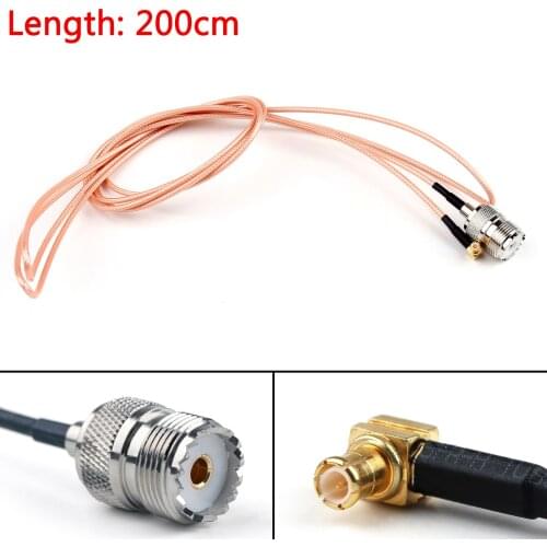 Artudatech 200cm Cable MCX Male Plug Right Angle To SO239 UHF Female Jack RG316 6ft Pigtail