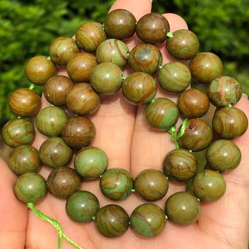 Natural Phoenix Jades Stone Round Loose Spacer Beads For DIY Jewelry Making Bracelet Charms Accessories 15''Inches 4 6 8 10 12m