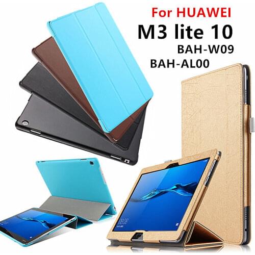 Case M3 lite 10 For HUAWEI Mediapad M3 Lite 10.0 10.1" 2017 New Case PU Leather BAH-W09 BAH-AL00 Tablet Smart Cove Protective