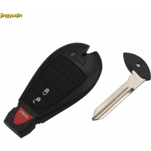 Jingyuqin 2+1 Buttons Car Remote Replacement Key Shell Case for Chrysler Dodge Jeep key Cover Chrysler 300c Intelligent