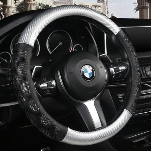 38CM PU Leather Car Steering Wheel Cover For BMW f30 f10 e46 x5 e70 x1 x3 e39 x5 x4 f11 all models Car-Styling